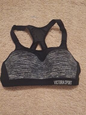 Black & Gray Racerback Sports Bra
